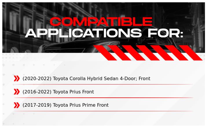 R1 Concepts Front Brakes and Rotors| Hardware Included| Front Ceramic Brake Pads and Rotors Kit| Fits 2020-2022 Toyota Corolla; 2016-2022 Toyota Prius - Image 2