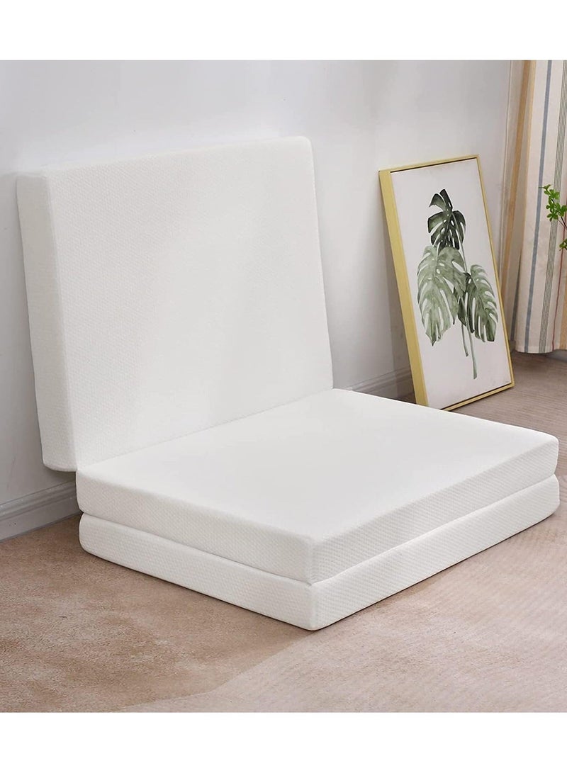 Comfy مرتبة طبية شبه طبية مريحة قابلة للطي وقابلة للحمل، لون أبيض، مفردة 2 - Image 4