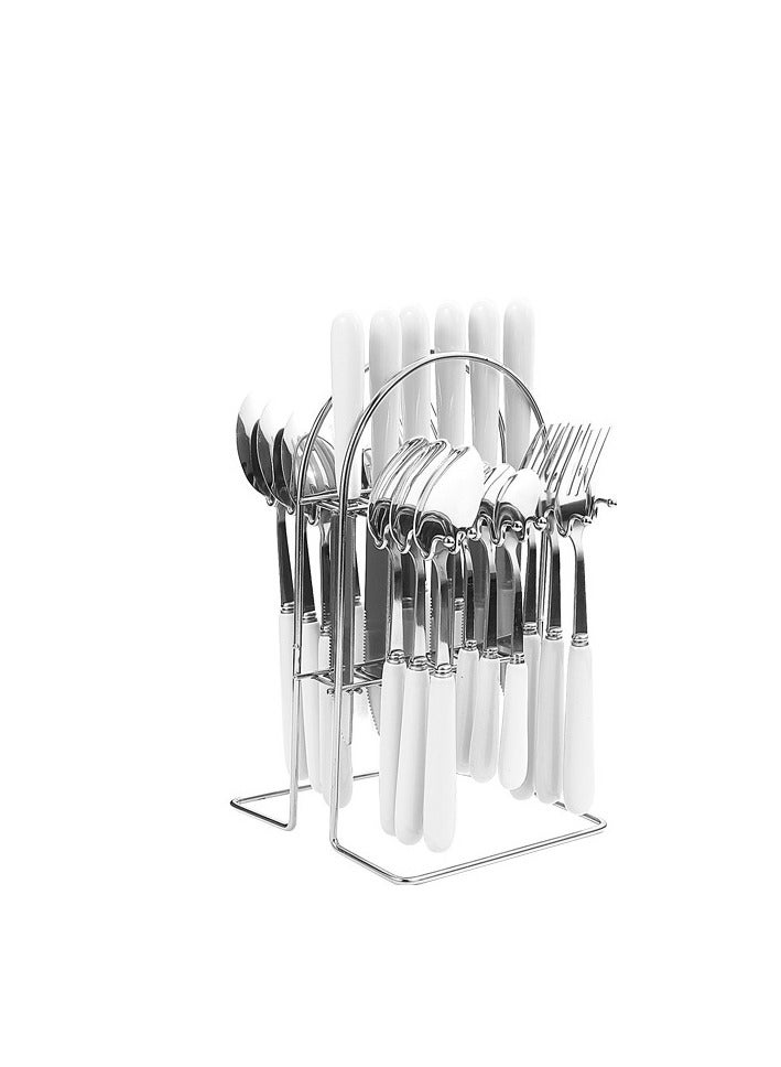 KUYING Stainless Steel Tableware Set Of 24 Pieces Western Knife Fork Spoon Set  - Image 1
