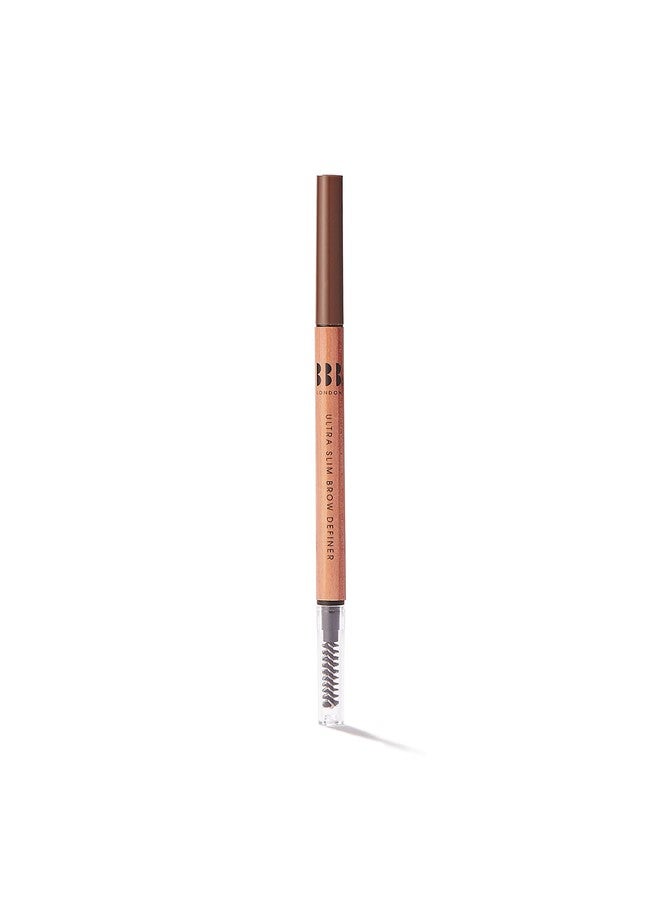 BBB LONDON Ultra Slim Brow Definer (Indian Chocolate) 0.3g | Ultra Fine Tip | Includes Taming Brush for Grooming and Blending - Image 1
