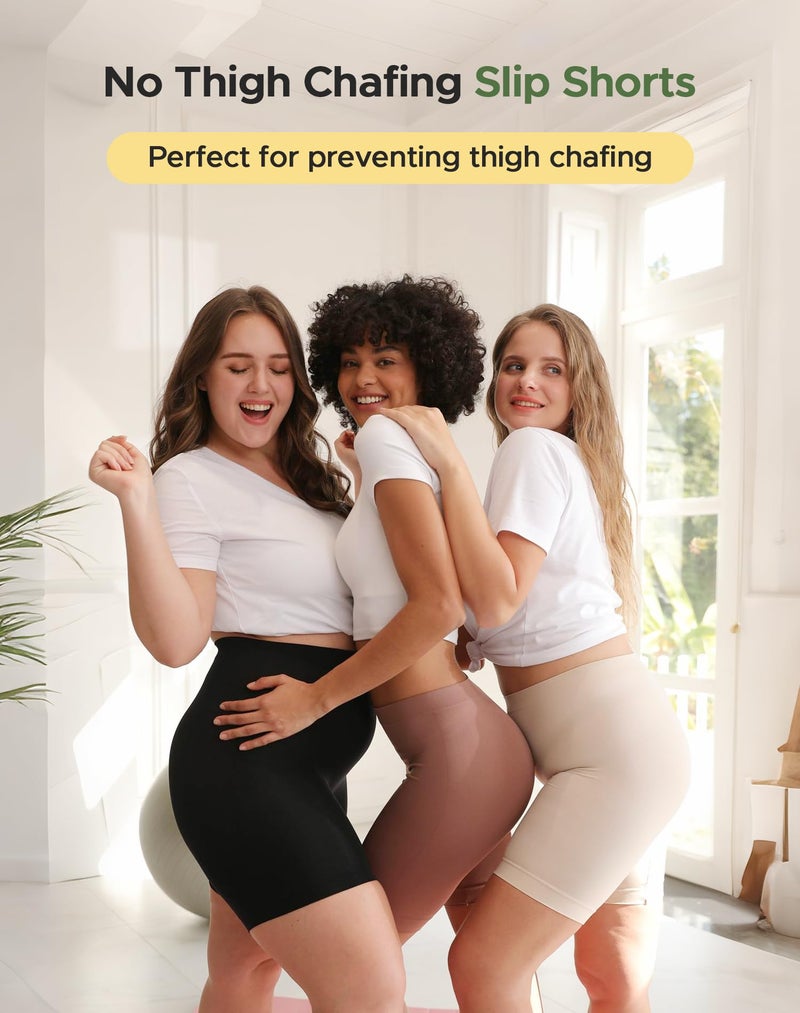 INNERSY Women's Slip Shorts for Under Dresses High Waisted Shorts 3-Pack(Black,X-Large) - Image 5
