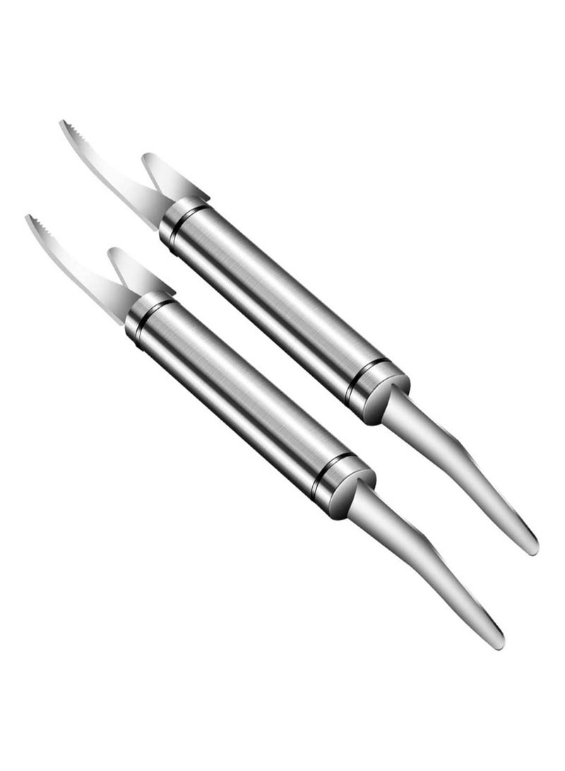 SYOSI Shrimp Line Fish Maw Knife, 5 in 1 Multifunctional Stainless Steel Shrimp Peeler and Deveiner Tool, Fish Scaler Remover, Double-headed Multipurpose Shrimp Cleaner Knife for Home Kitchen, 6 Pcs - Image 1