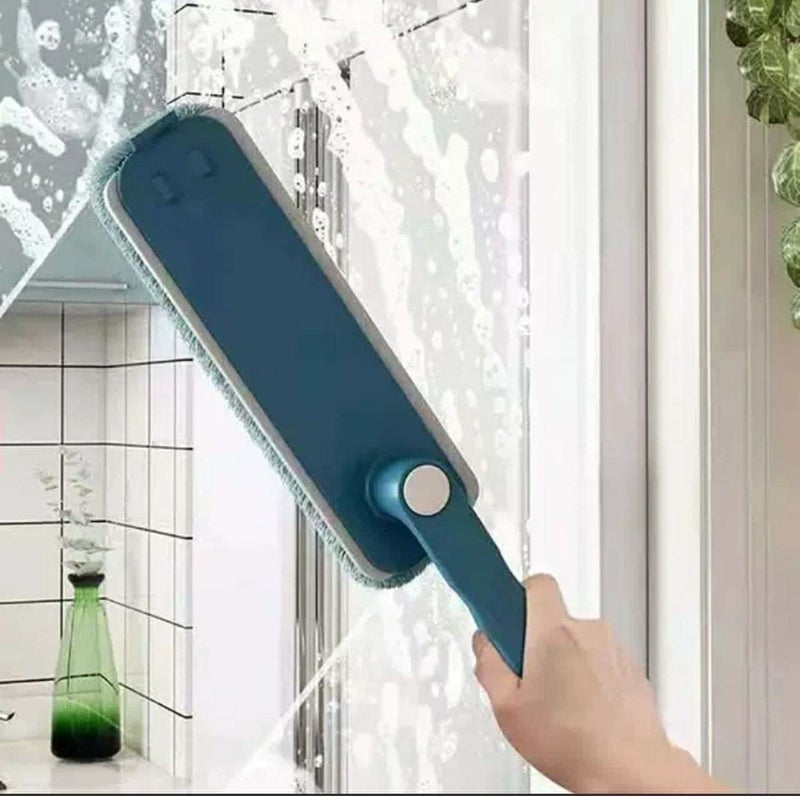 KOYET New Multipurpose Stretch 360°Rotatable Cleaning Brush Squeegee Glass Cleaning Wiper for Windows Long Handle Useful for Kitchen, Bathroom, Window, Car - Image 1