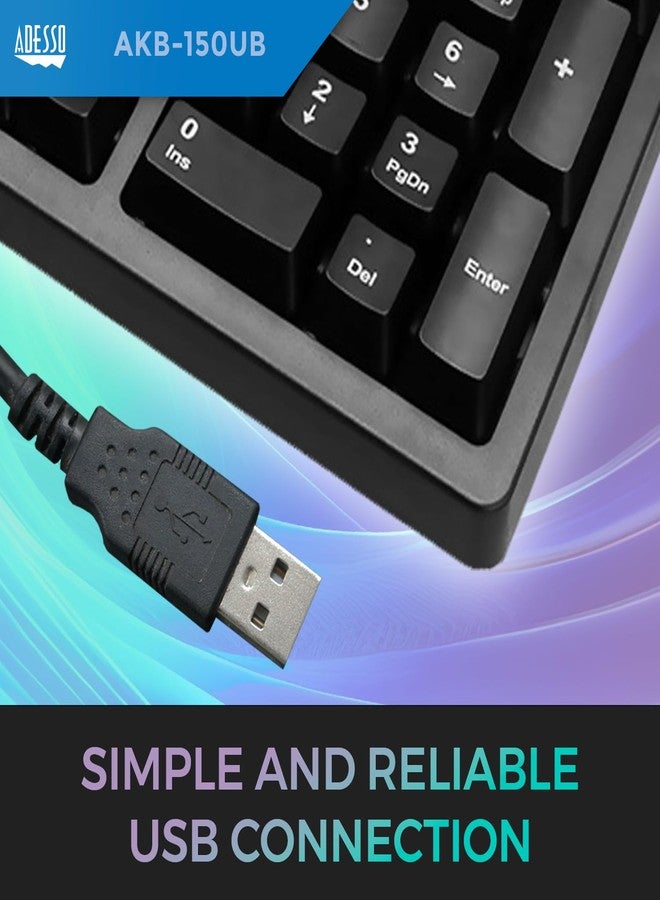Adesso AKB-150UB Computer Keyboard, Office Keyboard, Advanced Input Devices With Ergonomic Design - Image 5