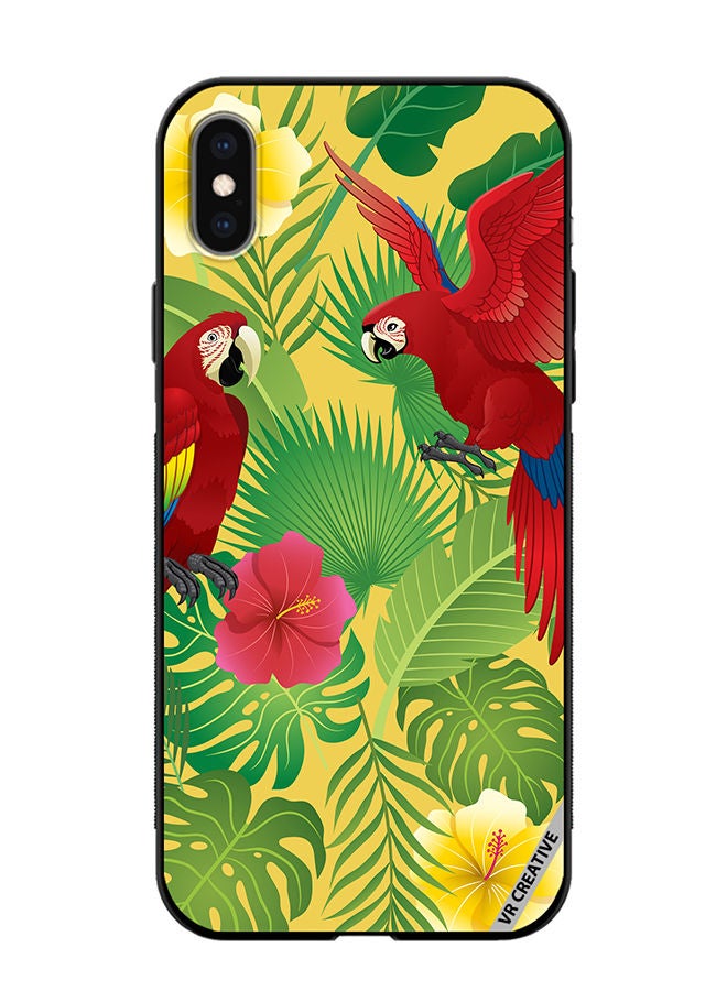 VR CREATIVE Protective Case Cover For Apple iPhone X/XS Parrot In Jungle Design Multicolour - Image 1