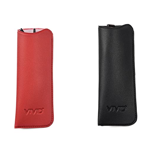 VIVID Vision Unisex Adult Lightweight Eyewear Specs Case Cover | Protect Eye Glasses | Chashma Dibbi | Spectacle Box | Open Flap | Artificial Leather | D-10 | Black-Red - Image 1