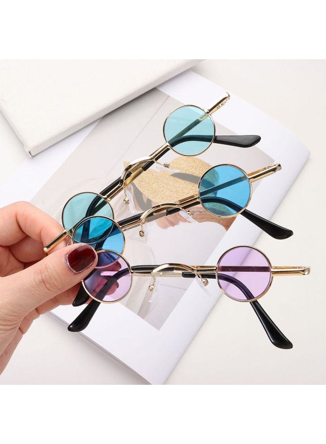 general Small Round Rock Punk Sunglasses for Women Men Ultra Metal Frame Hip Hop Sun Glasses Candy Color Fashion Shades Driving Eyewear-Lenses Color:Gold-Green-Frame Color:WHITE - Image 3