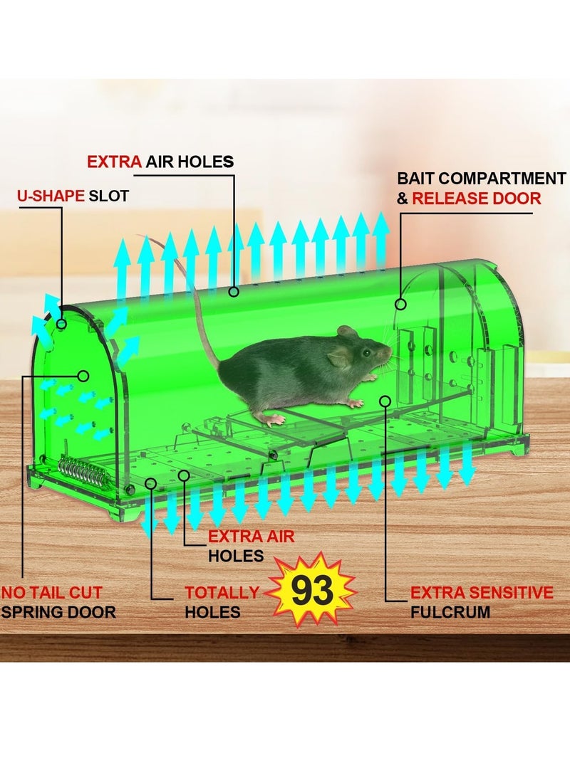 DMG TECH Humane Mouse Traps, Catch and Release That Work Mouse Traps No Kill Live Mouse Traps Reusable Mouse Traps, Easy to Use and Clean, for House Garage Outside Small Mice Multiple Mice  - Image 3