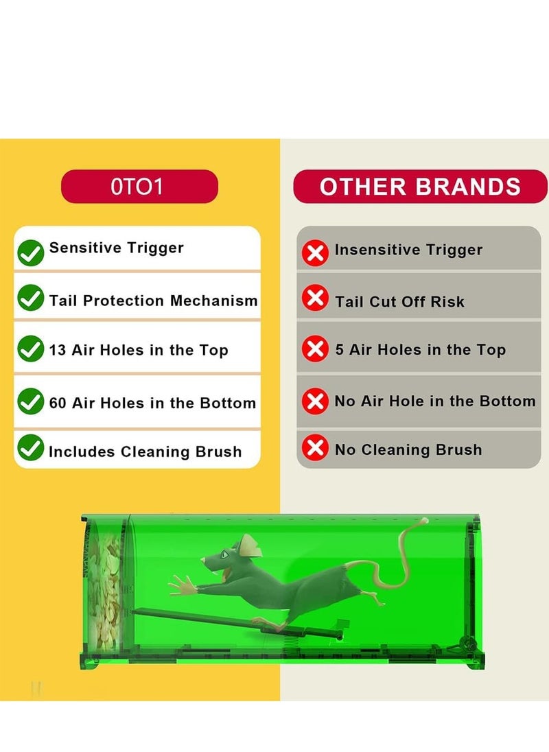 DMG TECH Humane Mouse Traps, Catch and Release That Work Mouse Traps No Kill Live Mouse Traps Reusable Mouse Traps, Easy to Use and Clean, for House Garage Outside Small Mice Multiple Mice  - Image 4