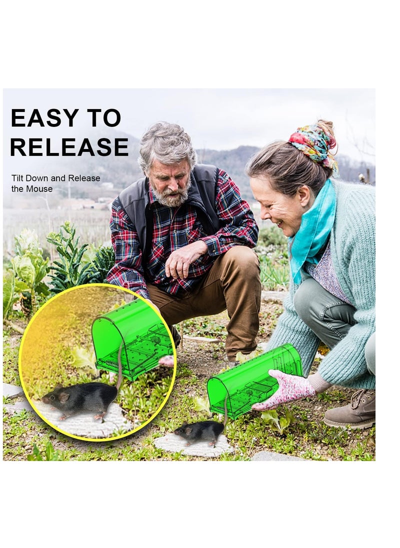 DMG TECH - Humane Mouse Traps, Catch and Release That Work Mouse Traps No Kill Live Mouse Traps Reusable Mouse Traps, Easy to Use and Clean, for House Garage Outside Small Mice Multiple Mice - Image 1