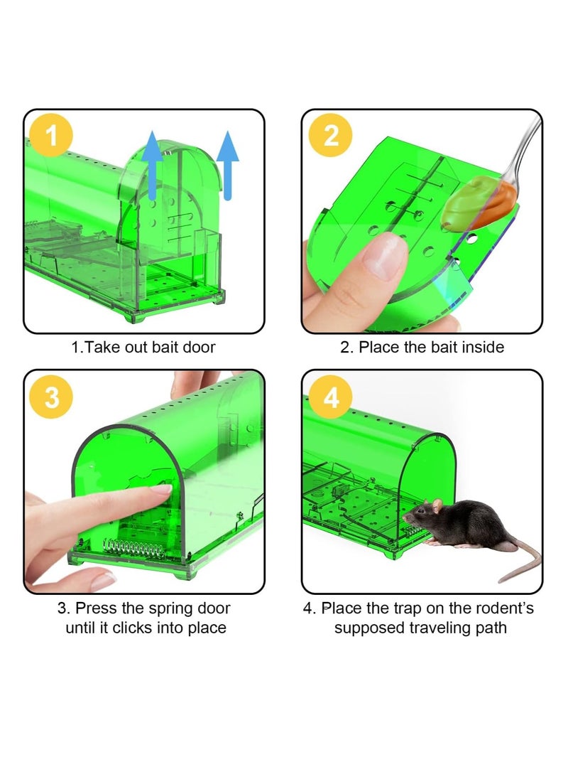 DMG TECH - Humane Mouse Traps, Catch and Release That Work Mouse Traps No Kill Live Mouse Traps Reusable Mouse Traps, Easy to Use and Clean, for House Garage Outside Small Mice Multiple Mice - Image 1