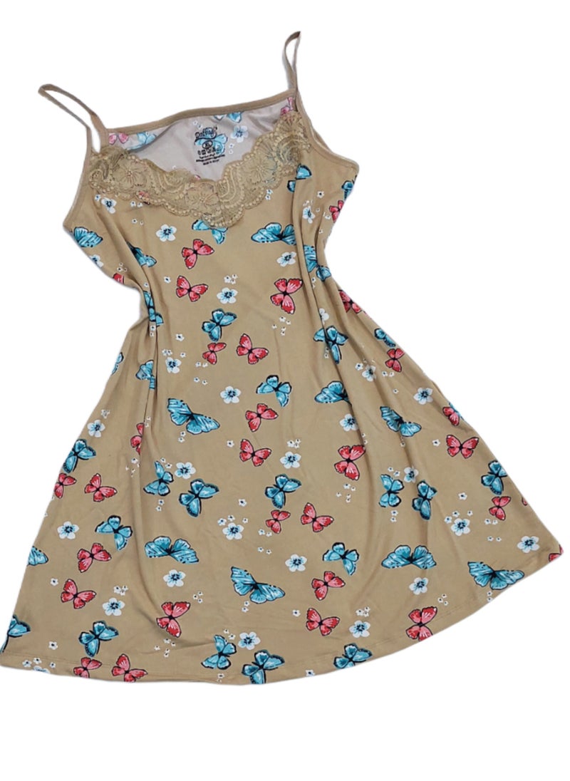 Dabbagh - Home wear lingerie dress short comfortable trendy cash mayo - Image 1