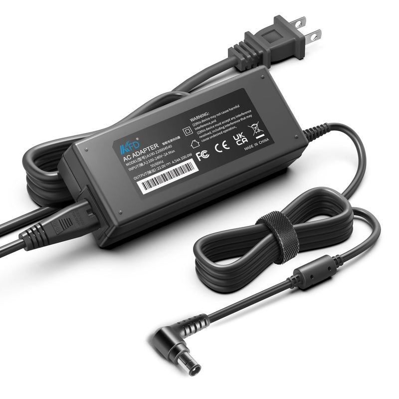 KFD 22V AC DC Adapter Charger for Samsung Odyssey G7 LC32G75TQSNXZA LC32G73TQSRXXU LC27G75TQSRXXU Odyssey G6 LS32BG650EUXXU S34E790C S29E790C C27HG70 LC27HG70QQNXZA Gaming Monitor Power Supply Cord - Image 2