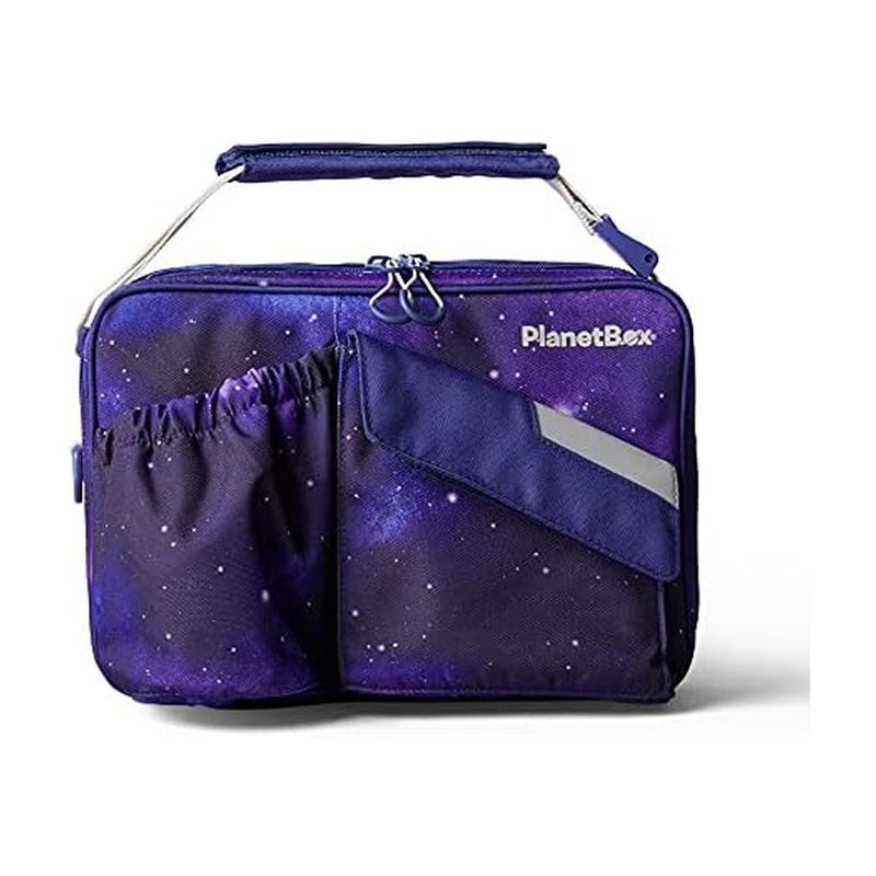 PlanetBox Insulated Lunch Bag Stardust Edition Carry Bag with Pockets for Water Bottle and Snacks Durable Easy to Clean and BPA Free