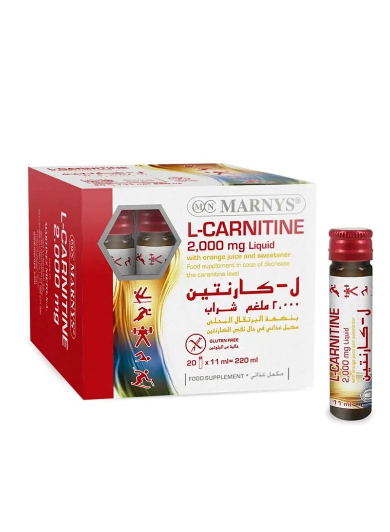 Marnys L-Carnitin 2000 mg 20 Drinkable Vials - Image 1