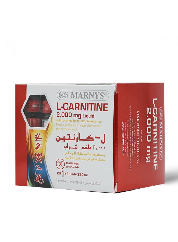 Marnys L-Carnitin 2000 mg 20 Drinkable Vials - Image 3