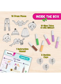 Smartivity Smartivity Window Art Fashion Kit for Kids 5 to 8 Years, Creative Birthday Gift Toy for Girls & Boys Age 5-6-7-8, DIY Art & Craft Activity Kit  - Image 2