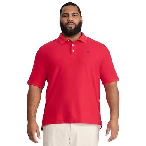 IZOD Men’s Big-and-Tall Advantage Performance Short-Sleeve Solid Polo Shirt, Real Red, XX-Large - Image 5
