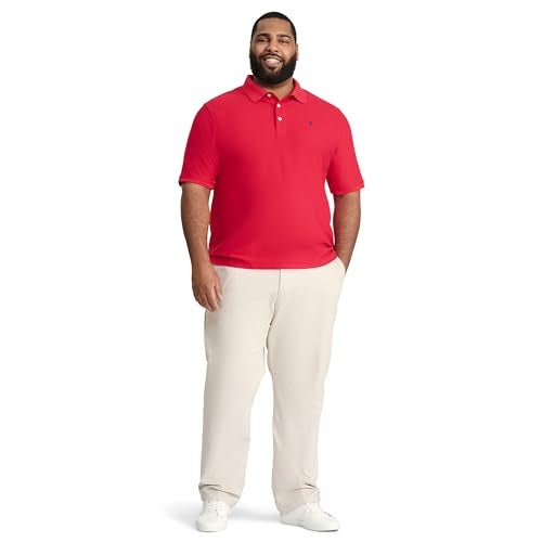 IZOD Men’s Big-and-Tall Advantage Performance Short-Sleeve Solid Polo Shirt, Real Red, XX-Large - Image 2