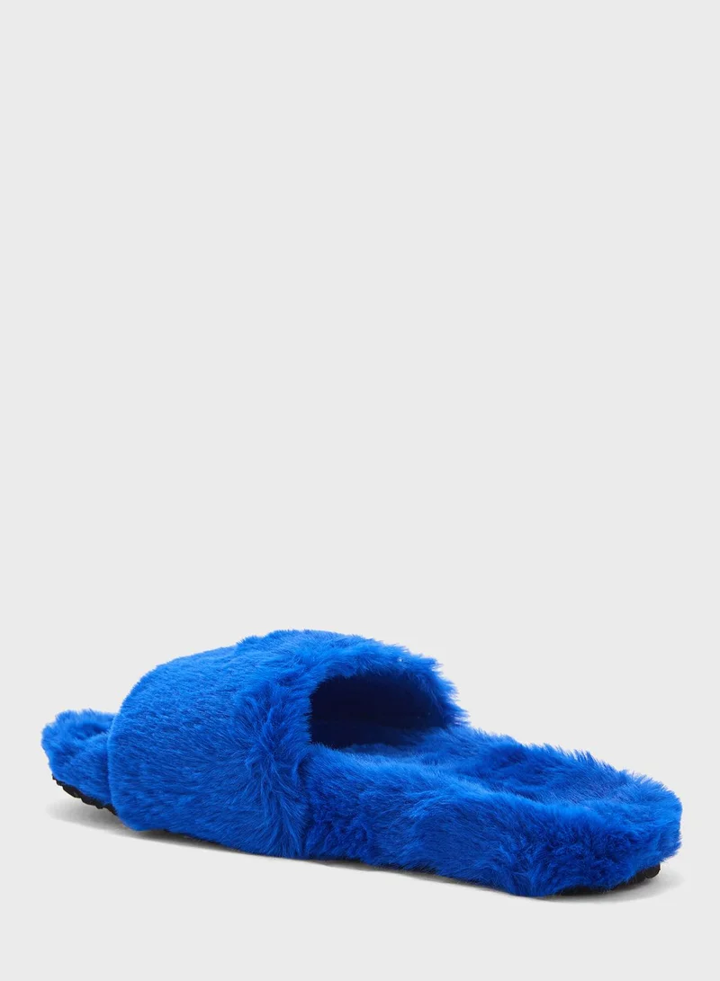 TOMMY HILFIGER Fur Bedroom Slippers
