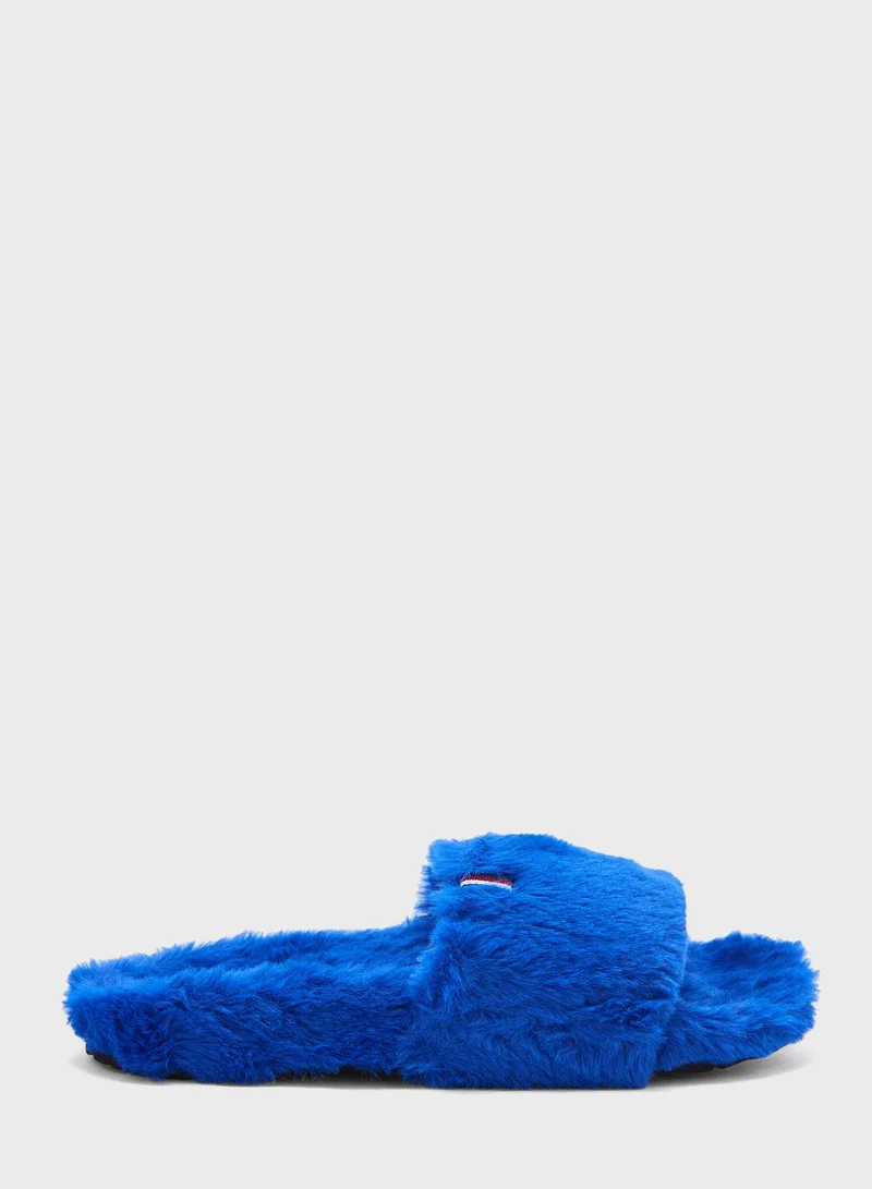 TOMMY HILFIGER Fur Bedroom Slippers