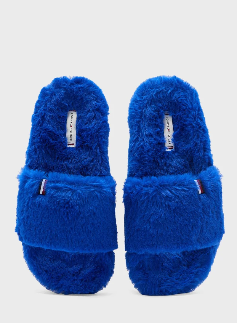 TOMMY HILFIGER Fur Bedroom Slippers