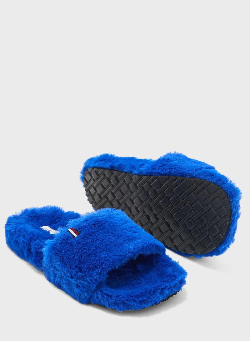 TOMMY HILFIGER Fur Bedroom Slippers