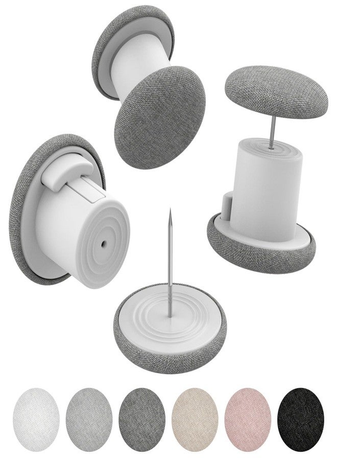MAICOBI Duvet Pins and Clips - Double-Sided Fasteners to Secure Comforter in Cover, Soft Linen Duvet Cover Clips for Quilts, Cushions, and More (6, Medium Gray) - Image 1