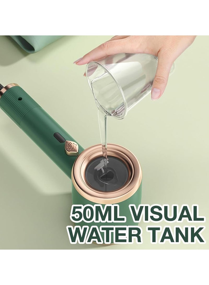 Mini Steam Iron, 50ml Water Tank Compact Clothes Iron, 2 In 1 Portable and User Friendly mini Iron, 1.8 M Long Power Connection Fabric Steamer, Handheld Steamer for Sheets, Shirts, Home And Travel