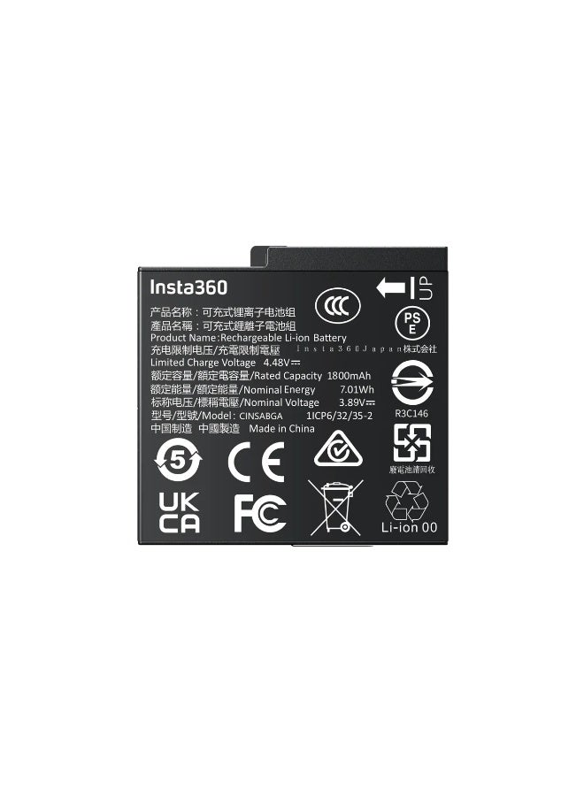 Insta360 Ace Pro 2 Battery, 1800mAh High-Capacity Spare with Fast Charging & Portable Case, Replacement & Backup Power for Ace Pro 2 - Image 3