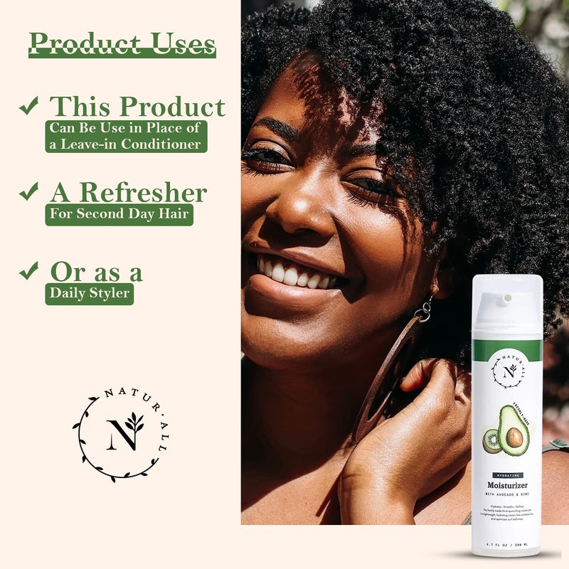 NaturAll Hydrating Hair Moisturizer for Curly, Coily & Fine Hair - (Avocado & Kiwi) - Image 4