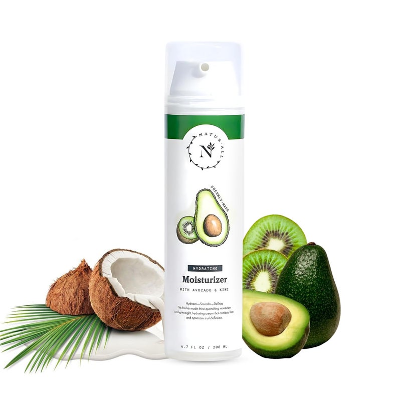 NaturAll Hydrating Hair Moisturizer for Curly, Coily & Fine Hair - (Avocado & Kiwi) - Image 1
