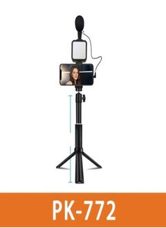 Plokama PK_772 Video Making LED Selfie Light Kit With with Table Tripod Phone Holder Cold Shoe Microphone LED video Light and Remote Shutter Ideal For Vlogging Live Straming and Presentation - pzsku/Z1524FC6AA8FEFFCF95E3Z/45/1740996068/682031b6-c9bc-415a-8b30-4f85d5145d89