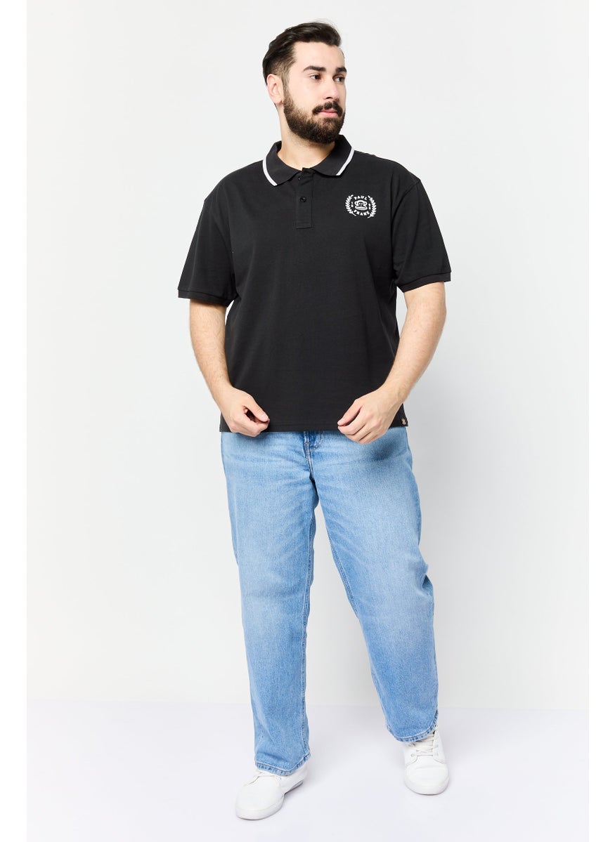Paul Frank Men Regular Fit Brand Logo Short Sleeves Polo  Shirt, Black  - Image 2