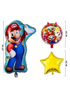 TOYXE Aluminium 40520 Mario Theme Party Decoration Balloon Set Of 5 Pcs,Multicolor  - Image 2