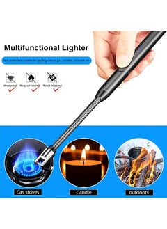 Pack Of 4 Black USB Type c Rechargeable Electric Candle Lighter with Flexible LED Long Neck Lighter for Candles Camping Gas Stoves - pzsku/Z1525217E275D9B6C67A5Z/45/_/1722515828/ac4ce552-0f34-4fc6-9047-bf1cd42c6b80