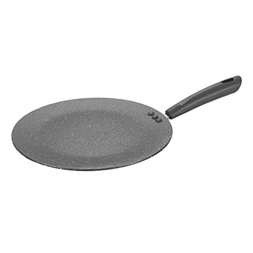 Alda Non Stick Stainless Steel Marbello Tawa (30cm, Black), Induction Friendly - Image 1