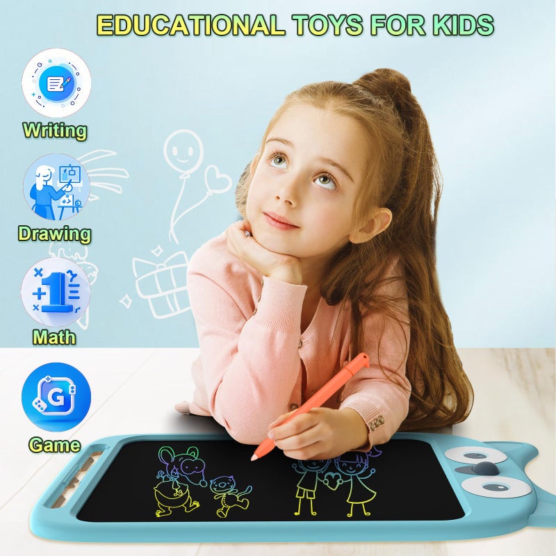 CHAFEGY 10 Inch LCD Writing Tablet, Erasable Doodle Board Toy, Cute Owl Drawing Pad for Kids Ages 2-6 - Educational Christmas Birthday Gift (Owl) - Image 2