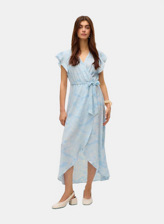VERO MODA VERO MODA Womens Page S/L Long Wrap Dress  - Image 2