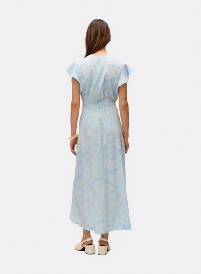 VERO MODA VERO MODA Womens Page S/L Long Wrap Dress  - Image 4