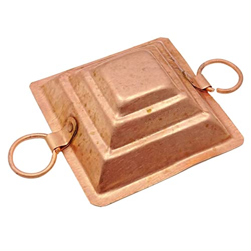 RDK SON'S Copper Havan Kund Religious Indian Traditional Hawan Kund with Handles | Agnihotra Copper Pooja Havan Kund| havan kund for Home| HOM kund for Pooja and Yagya (8 Inches) - Image 5