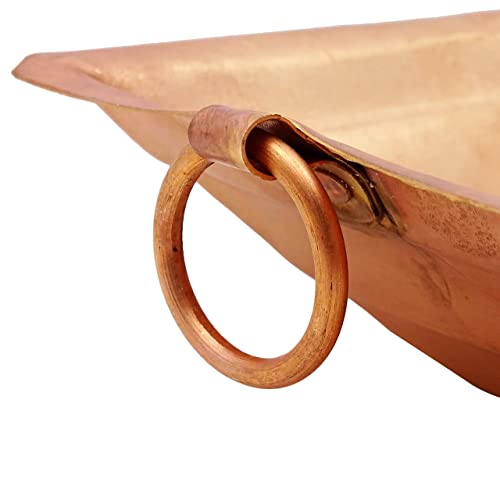 RDK SON'S Copper Havan Kund Religious Indian Traditional Hawan Kund with Handles | Agnihotra Copper Pooja Havan Kund| havan kund for Home| HOM kund for Pooja and Yagya (8 Inches) - Image 4