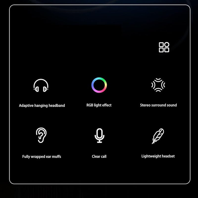 Black RGB Cat Ear Gaming Headset with Microphone Noise Canceling for PC Laptop - Image 4