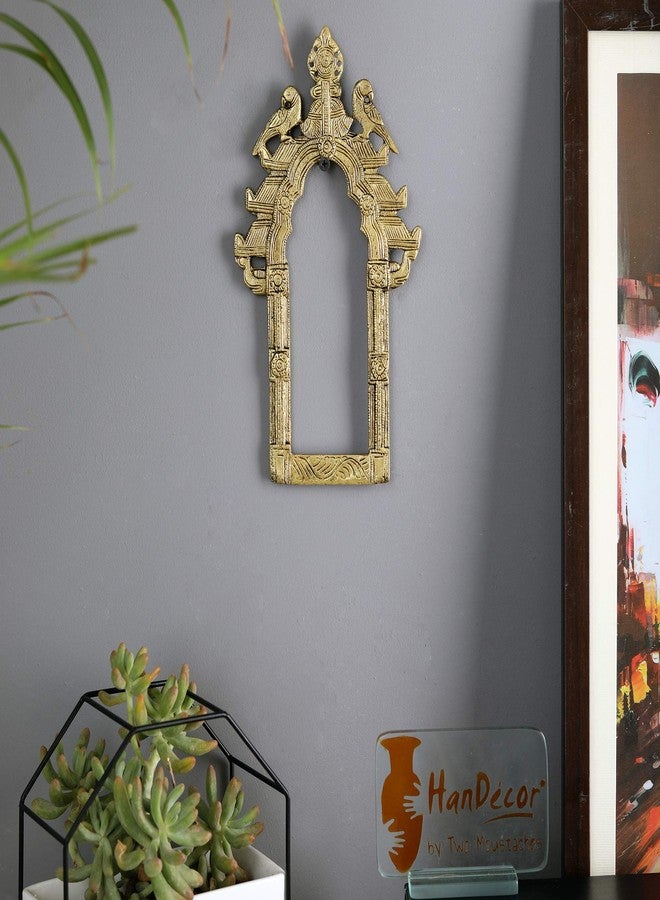 Two Moustaches Vintage Twin Peacock Temple Brass Prabhavali Wall Hanging, Antique Home Decor, Jharokha Wall Decor, Peacock Wall Decor, Standard, Pack of 1 - Image 5