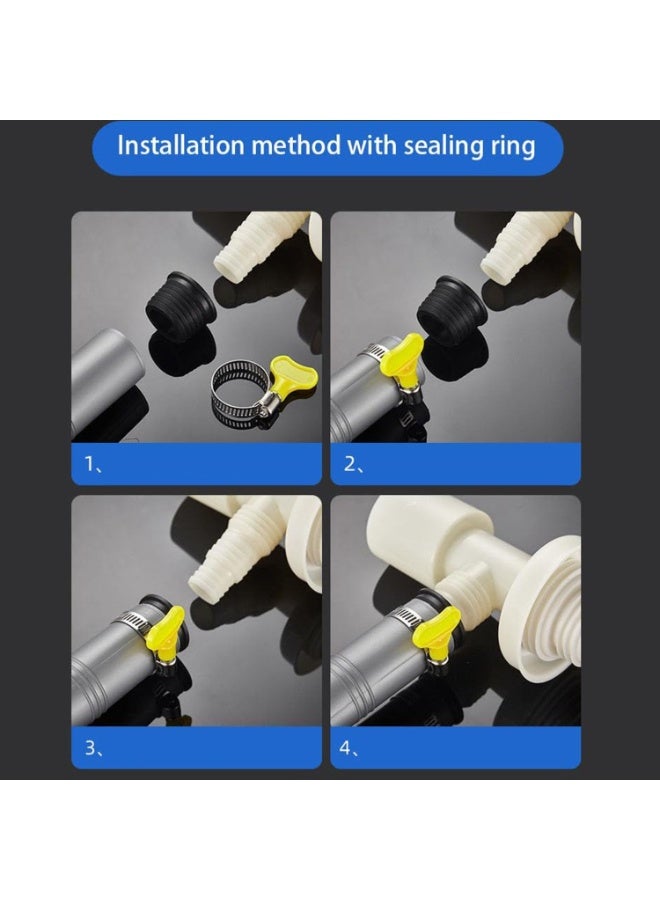 GMORO Washing Machine Double Outlet Connector,  3-Way Joint,Downpipe floor drain three-way joint, Washing machine drain pipe double water outlet dual-purpose three-way two-in-one (Trident) - Image 5