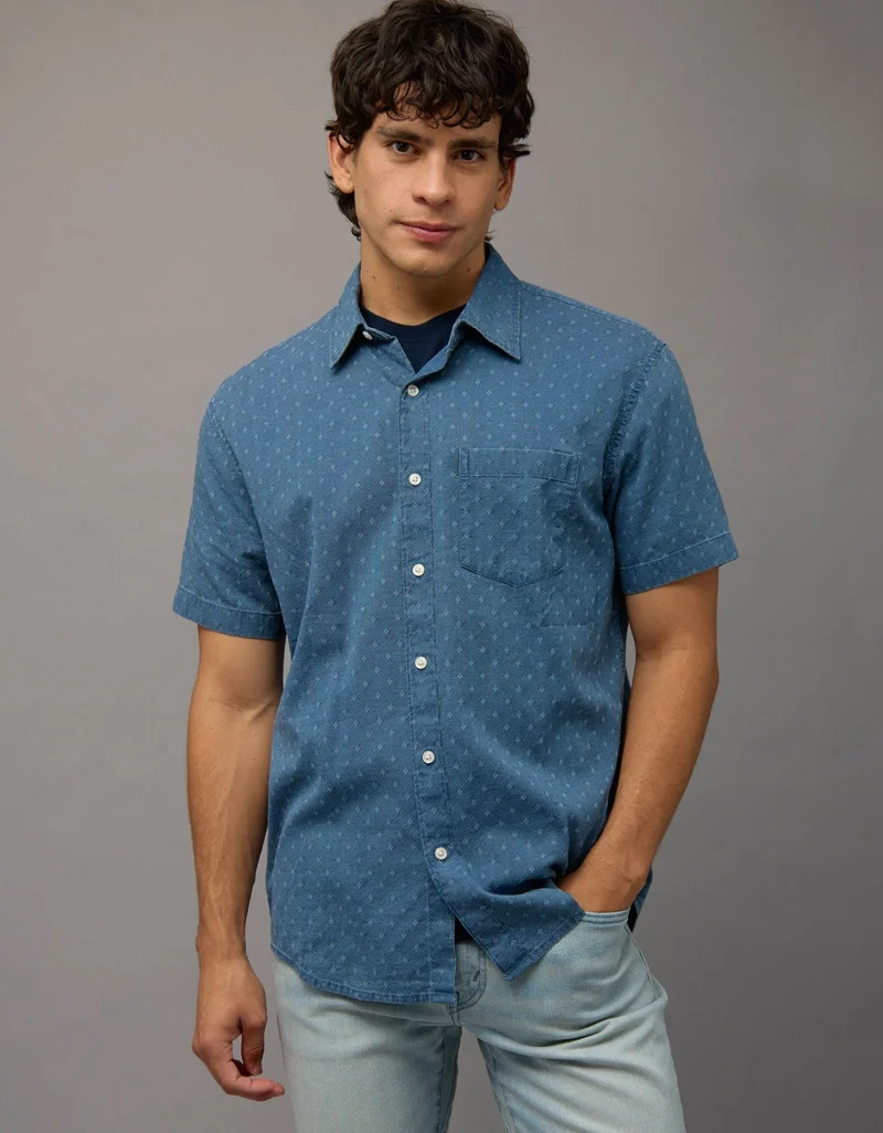 AE Short-Sleeve Button-Up Shirt
