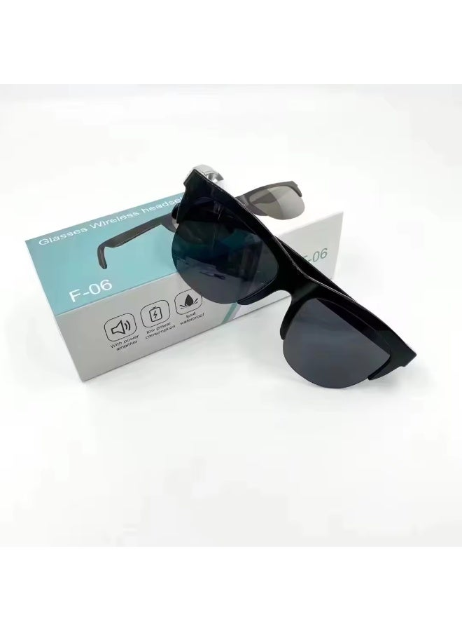 F-06 Smart Glasses Wireless Headset, Black Sunglasses with Bluetooth and UV Protection - Image 4