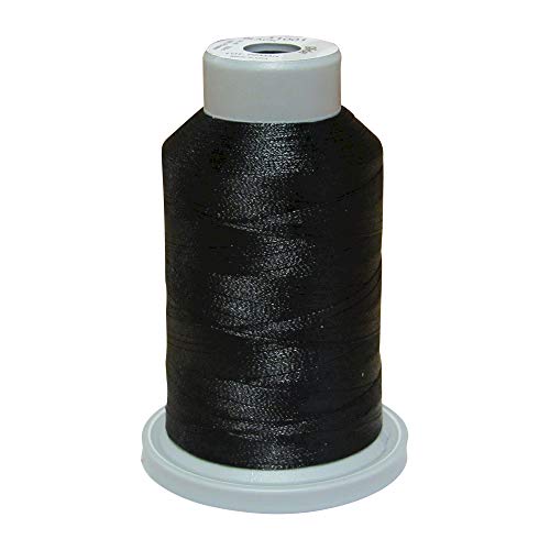 Glide Thread Trilobal Polyester No. 40-1000m Spool - 11001 Black - Image 1