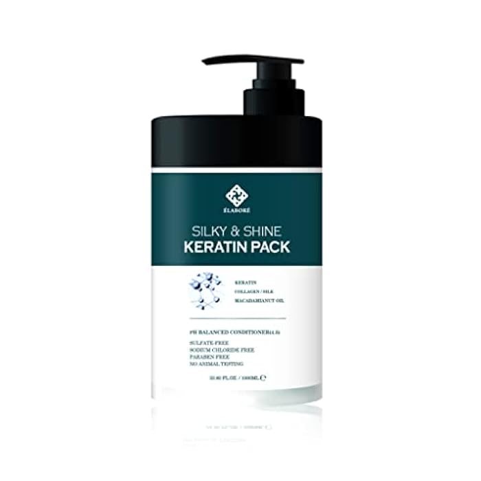Elabore Silky & Shine KERATIN Shampoo & Pack SET 33.80fl.oz/ 1000ml - Image 3