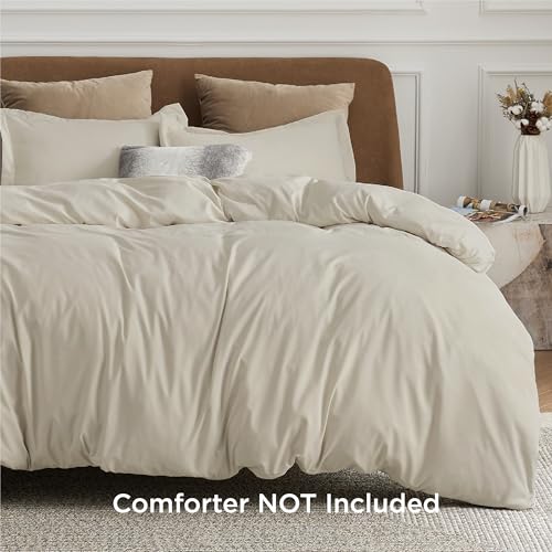 Bedsure Duvet Cover King Size - Soft Double Brushed Bedding Set for Kids & Adults, Zipper Closure, 3 Pieces, Includes 1 Duvet Cover (104"x90") & 2 Pillow Shams, NO Comforter, Linen - Image 2